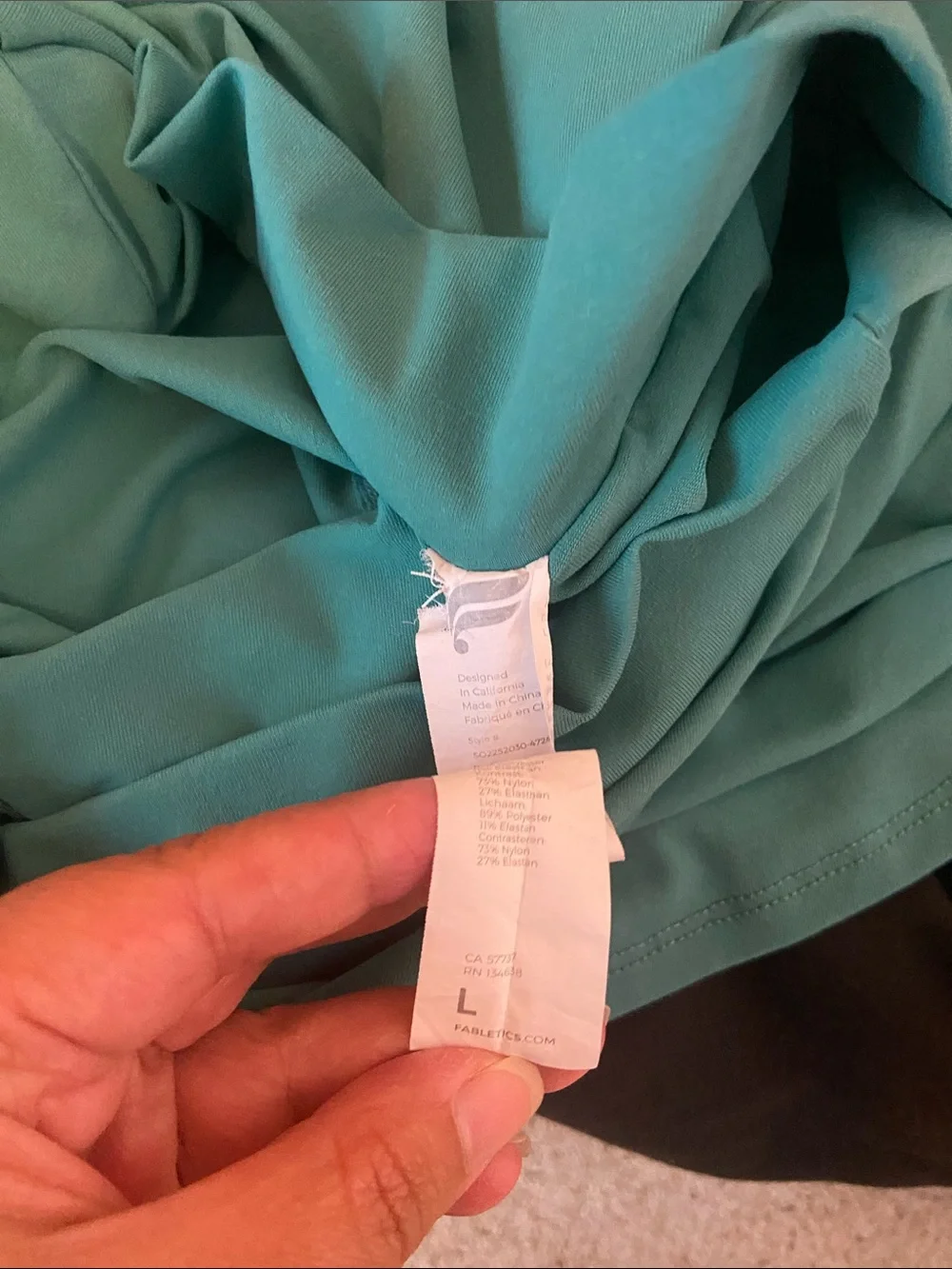 Fabletics Mint Aqua Circle Skater Skirt